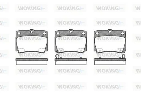 Колодки тормозные диск. задн. (пр-во Remsa) Mitsubishi Pajero Sport I 98>08, II 08>15, III 15> WOKING P6503.02