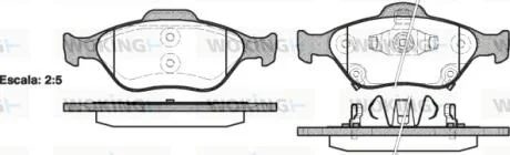 Колодки тормозные диск. перед. (пр-во Remsa) Toyota Yaris 05> 11> WOKING P6663.12