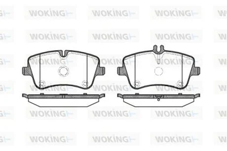 Колодки гальмівний диск. перед. (пр-во Remsa) MB C203 WOKING P6683.00
