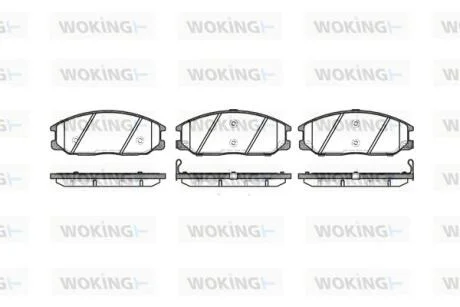 Колодки гальмівний диск. перед. (пр-во Remsa) Ssang Yong Rexton I, Action I, Kyr WOKING P671312