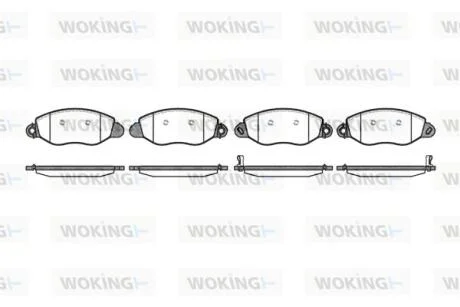 Гальмівні колодки пер. Transit (V184) 00-06 (FWD) WOKING P6723.12
