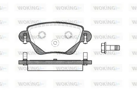 Колодки гальмівний диск. задн. (пр-во Remsa) Ford Mondeo III Bosch ver. WOKING P6773.00