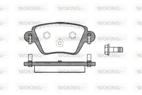 Колодки тормозные диск. задн. (пр-во Remsa) Nissan Kubistar 1.2 03-09,Nissan Kubistar 1.5 03-09 WOKING P6773.10