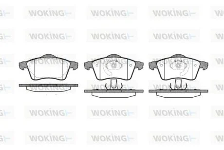 Тормозные колодки пер. T4 2.5TDI 96-03 (R15) WOKING P7183.00