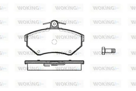 Тормозные колодки пер. AUDI A4/SEAT CORDOBA/VW PASSAT 1.6-1.9DH 94-02 (TRW) WOKING P7313.10