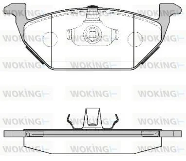 Гальмівні колодки пер. Caddy III/Golf V/Passat B6/Octavia A5 WOKING P7333.00