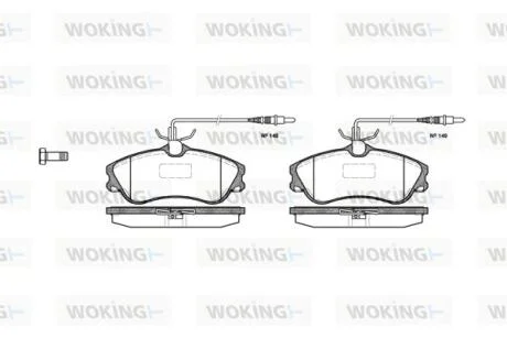 Колодки гальмівні WOKING P7343.04