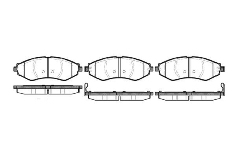 Колодки тормозные диск. перед. (Remsa) Lacetti 05> WOKING P7453.22 (фото 1)