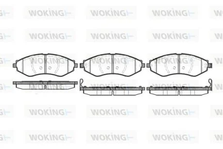 Колодки тормозные диск. перед. (пр-во Remsa) Lacetti 05> WOKING P7453.22