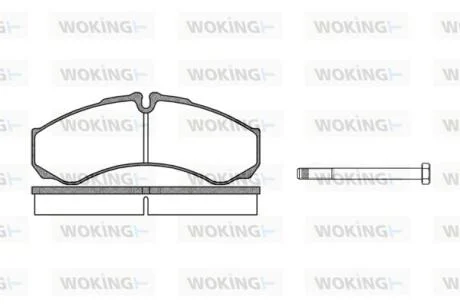 Гальмівні колодки Daily 99- (спарка) WOKING P7513.00