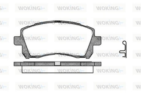 Колодки гальмівний диск. перед. (Remsa) Subaru Outback (bl, bp) 2.5 03-10 WOKING P7553.02