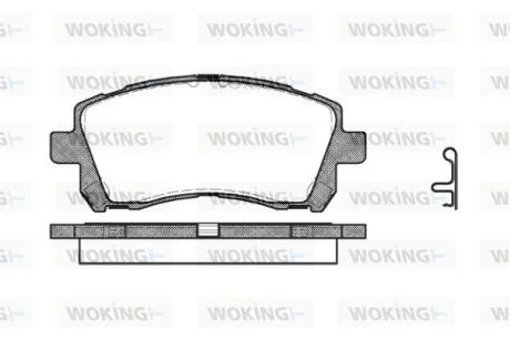 Колодки тормозные диск. перед. (пр-во Remsa) Subaru Outback (bl, bp) 2.5 03-10 WOKING P7553.02