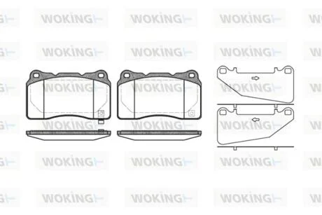 Колодки гальмівні WOKING P7663.32