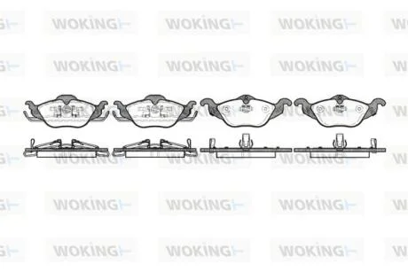 Колодки тормозные WOKING P7843.02