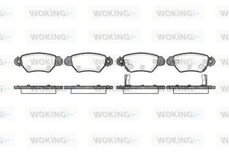 Тормозные колодки зад. Astra G 98-05 (Bosch) WOKING P7853.02