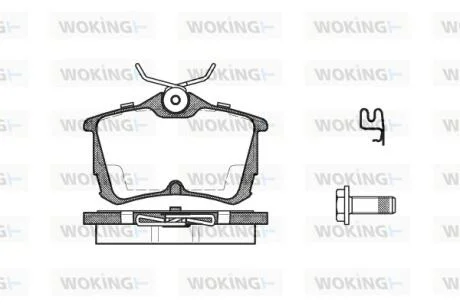 Колодки тормозные диск. задн. (пр-во Remsa) Honda Accord vii 2.0 03-12,Honda Accord vii 2.2 03-12 WOKING P7953.02