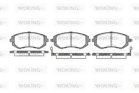Колодки тормозные диск. перед. (пр-во Remsa) Subaru Forester 02> 08> / Impreza 00> 08> / Legasy, Outback 03> 08> WOKING P8513.02