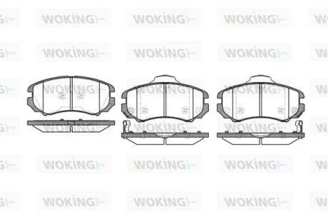 Колодки тормозные диск. перед. (пр-во Remsa) Hyundai Tucson I / Sportage II / Sonata Magentis 05>10 WOKING P8533.02