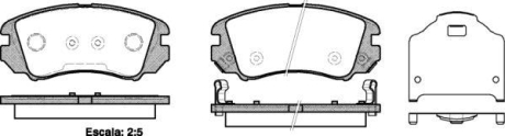 Колодки тормозные диск. перед. (Remsa) Hyundai Nf v 2.0 05-10,Hyundai Nf v 3.3 05-10 WOKING P8533.22 (фото 1)