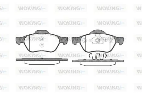 Колодки тормозные диск. перед. (пр-во Remsa) Renault Megane II Scenic II Laguna II III WOKING P8623.00