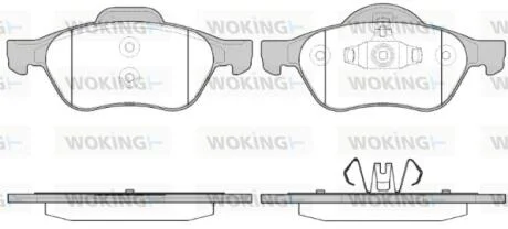 Колодки тормозные диск. перед. (пр-во Remsa) Renault Laguna 1.5 08- WOKING P8623.40
