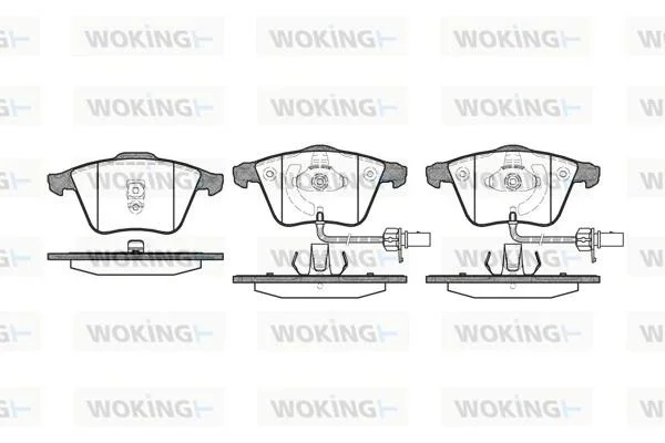 Тормозные колодки пер. Audi A4/A6/A8 00- WOKING P8643.02 (фото 1)