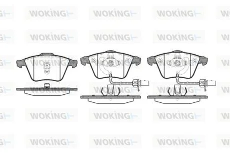 Тормозные колодки пер. Audi A4/A6/A8 00- WOKING P8643.02