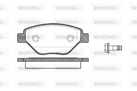 Колодки тормозные диск. перед. (пр-во Remsa) Renault Megane ii 1.4 02-11,Renault Megane ii 1.4 03- WOKING P8773.00