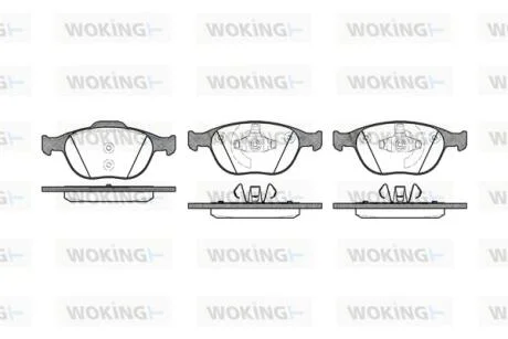 Колодки тормозные WOKING P8843.00