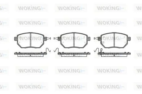 Колодки гальмівний диск. перед. (пр-во Remsa) Infiniti Fx 3.5 02-08,Infiniti Fx 4.5 02-08 WOKING P8853.02