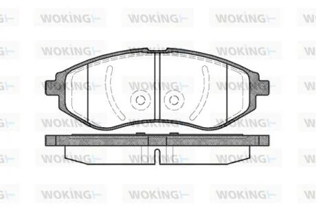 Колодки тормозные Авео перед (пр-во Remsa) (к-т 4 шт) WOKING P8863.00