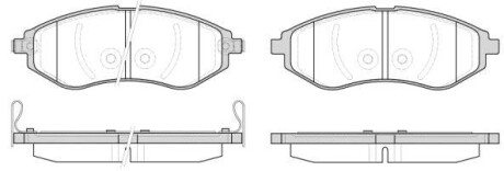 Колодки гальмівний диск. перед. (Remsa) Chevrolet Aveo T200 T250 R14 WOKING P8863.02