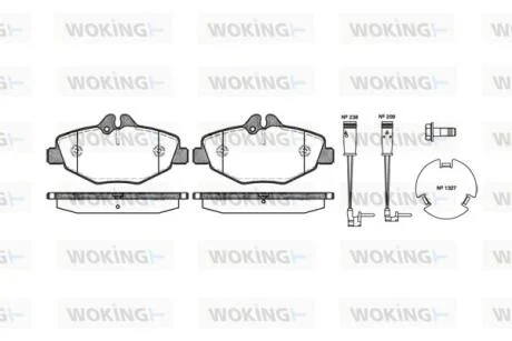 Колодки тормозные диск. перед. (пр-во Remsa) MB E211 Bosch ver. WOKING P8903.02
