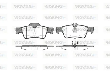 Колодки тормозные диск. задн. (пр-во Remsa) Mercedes-benz Cls (c218) 2.1 11-,Mercedes-benz Cls (c218) 3.0 11- WOKING P8913.00