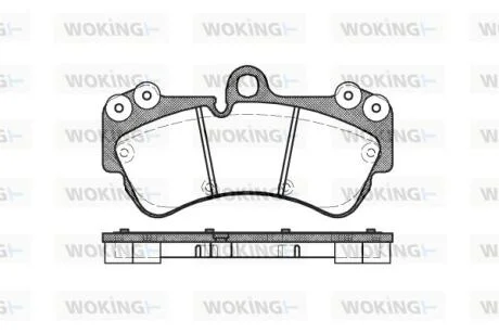 Колодки тормозные диск. перед. (пр-во Remsa) Porsche Cayenne 3.0 02-10,Porsche Cayenne 3.2 02-10 WOKING P8943.00