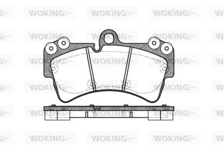 Колодки гальмівний диск. перед. (пр-во Remsa) Audi Q7 3.0 06-15,Audi Q7 3.6 06-15,Audi Q7 4.2 06-15 WOKING P8953.00