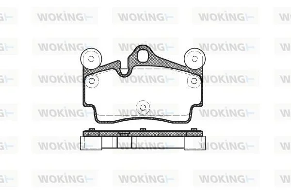 Колодки гальмівний диск. задн. (пр-во Remsa) Audi Q7 3.0 06-15,Audi Q7 3.6 06-15,Audi Q7 4.2 06-15 WOKING P8963.00 (фото 1)