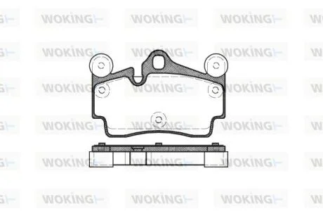 Колодки тормозные диск. задн. (пр-во Remsa) Audi Q7 3.0 06-15,Audi Q7 3.6 06-15,Audi Q7 4.2 06-15 WOKING P8963.00
