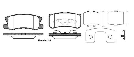 Тормозные колодки зад. CITROËN C4/DODGE AVENGER/CALIBER/JEEP COMPASS 1.6-2.4 06- WOKING P9033.22