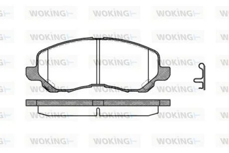 Гальмівні колодки пер. Lancer VIII/Outlander II/Peugeot 4008 08- WOKING P9043.12
