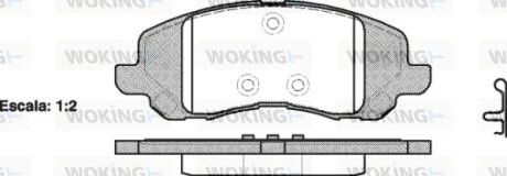 Колодки тормозные диск. перед. (пр-во Remsa) Mitsubishi ASX 10> / Dodge Caliber Avenger WOKING P9043.20