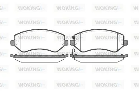 Колодки гальмівні WOKING P9073.02