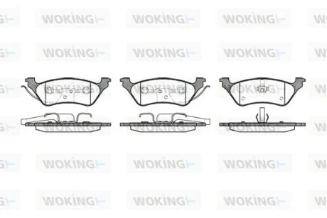 Колодки тормозные диск. задн. (пр-во Remsa) Dodge Caravan 2.4 00-07,Dodge Caravan 3.3 00-07 WOKING P9113.00