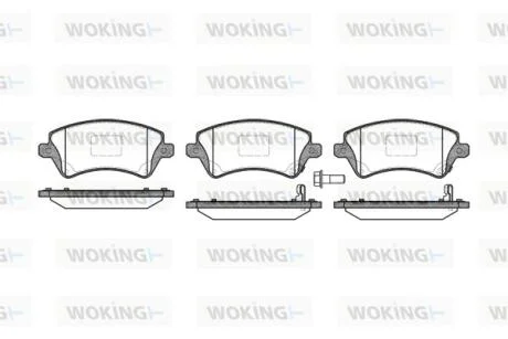 Гальмівні колодки пер. Corolla (04-13) WOKING P9223.12