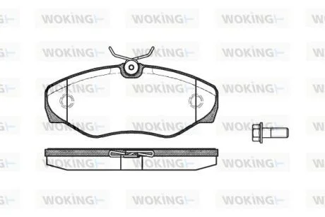 Колодки тормозные диск. перед. (пр-во Remsa) Nissan Primastar 1.9 01-,Nissan Primastar 1.9 02- WOKING P9343.10