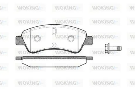 Колодки тормозные диск. перед. (пр-во Remsa) Citroen C2 1.4 03-,Citroen C2 1.6 03-,Citroen C3 i 1.4 02- WOKING P9403.10