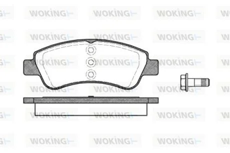 Колодки тормозные диск. перед. (пр-во Remsa) Citroen C4 cactus 1.2 14-,Citroen C4 cactus 1.6 14- WOKING P9403.20
