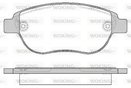 Гальмівні колодки пер. Berlingo/Partner 01-/Doblo 03- (136,8x57,6x19,3) WOKING P9413.00