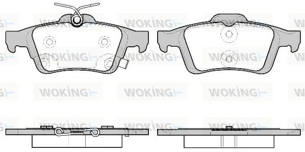 Колодки тормозные диск. задн. (пр-во Remsa) Ford Focus III WOKING P9423.11 (фото 1)