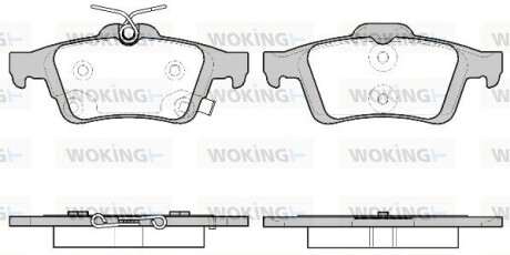 Колодки тормозные диск. задн. (Remsa) Ford Focus III WOKING P9423.11